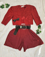 Load image into Gallery viewer, 80s Burgundy Culottes