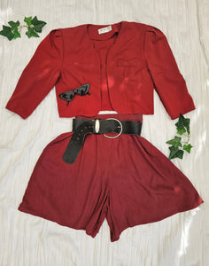 80s Burgundy Culottes