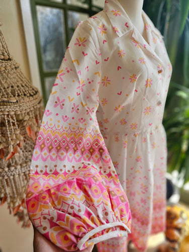 1960s Balloon Sleeve Dress
