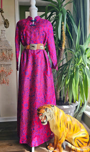 1960s Cheongsam Style Maxi Dress