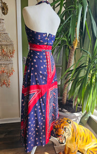 1970s Betty Barcley Halterneck Maxi