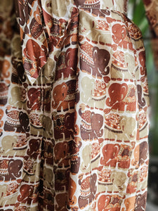Vintage Elephant Print Dress