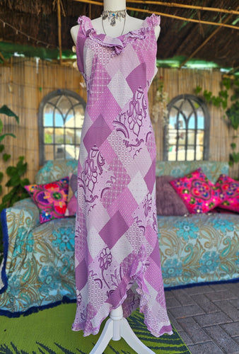 Y2K Patchwork Print Dress