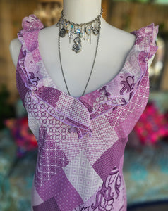 Y2K Patchwork Print Dress