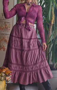 Hand Dyed Vintage Cotton Skirt