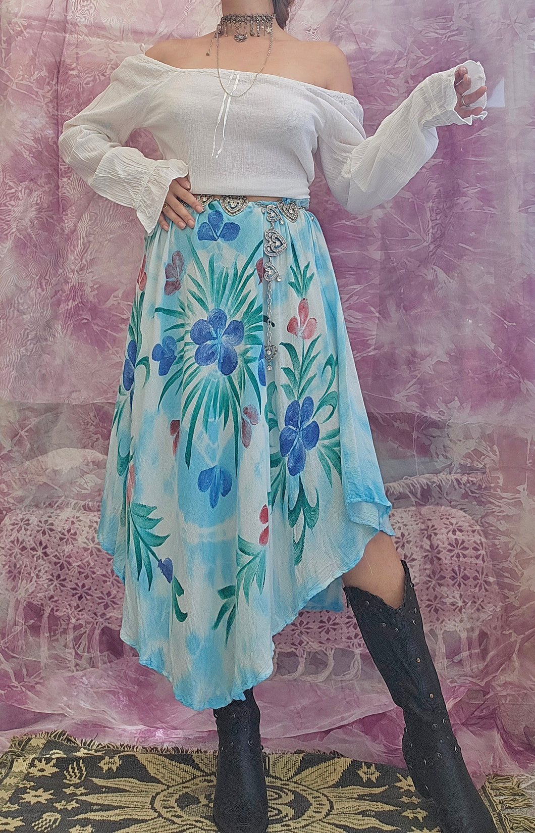 Y2K Hand Painted Skirt