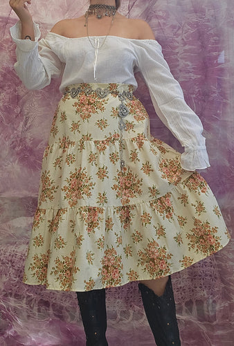 1970s Cottage Core Skirt
