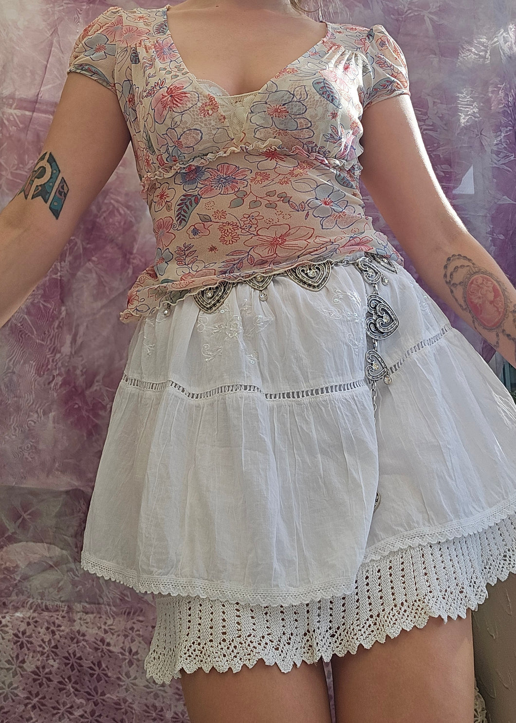 Y2K Cotton Mini Skirt