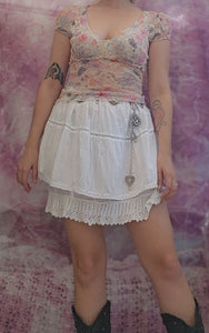 Y2K Cotton Mini Skirt