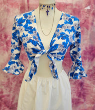 Load image into Gallery viewer, 90s Tie Crop Blouse