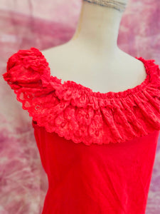 Y2K Lace Trim Top