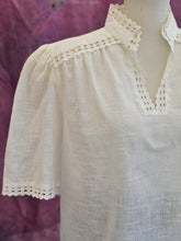 Load image into Gallery viewer, Vintage Eyelet Trim Blouse