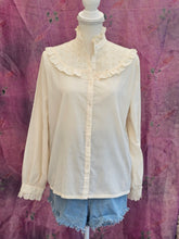 Load image into Gallery viewer, Vintage Cream Victorian Style Blouse