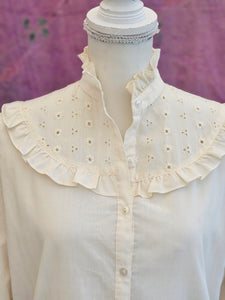 Vintage Cream Victorian Style Blouse