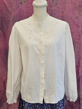 Load image into Gallery viewer, Vintage Embroidered Cotton Grandad Blouse