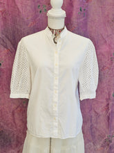 Load image into Gallery viewer, Vintage Cotton Puff Sleeve Blouse