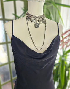 Y2K Cowl Neck Midi Dress