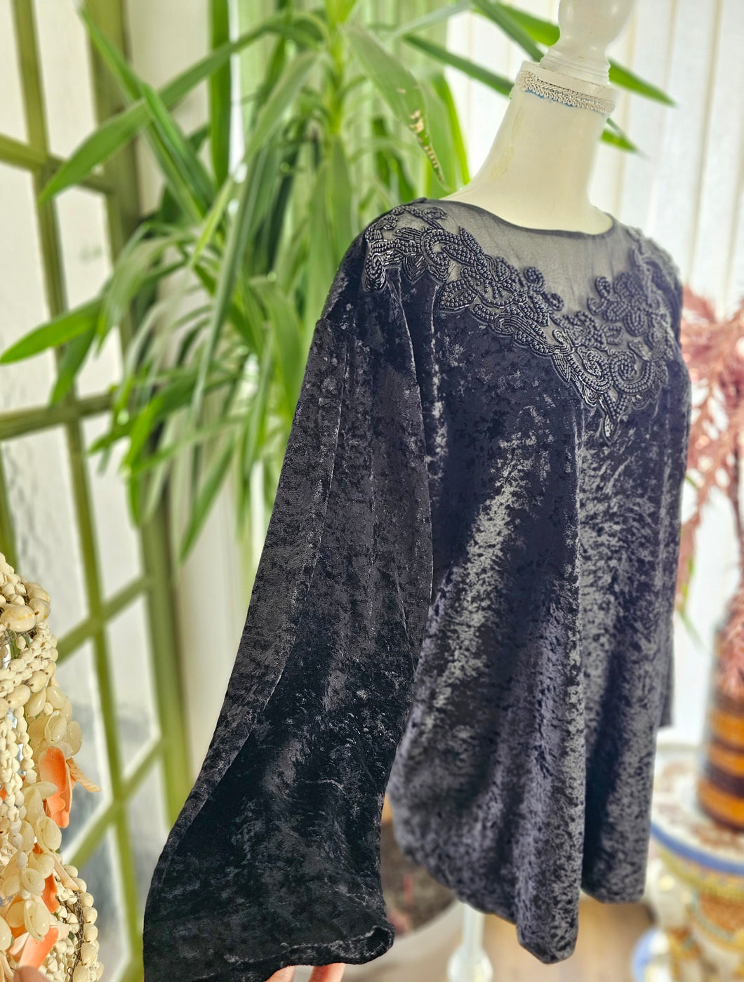 80s Beaded Gothic Sweater
