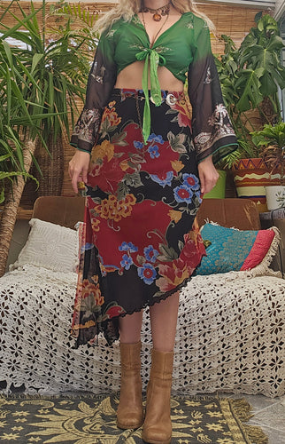 Y2K Mesh Butterfly Skirt