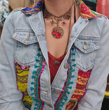 Load image into Gallery viewer, Peace and Love Denim Jacket