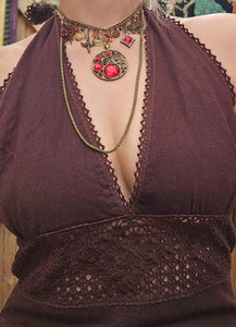 Y2K Halterneck Maxi Dress