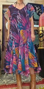 Vintage Asymmetrical Midi Dress