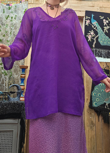 Y2K Sheer Tunic