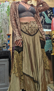 Vintage Asymmetrical Whimsigoth Skirt