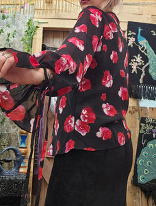 Y2K Rose Whimsigoth Blouse