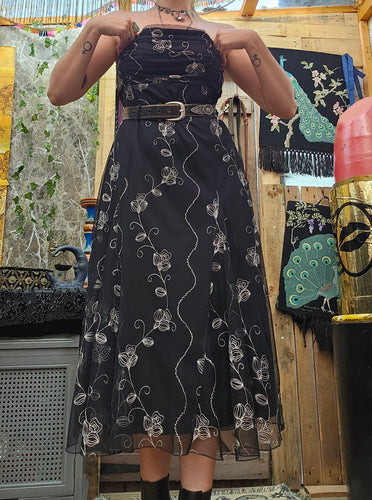 Y2K Embroidered Whimsy Dress