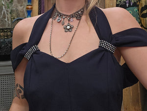 80s Navy Gown