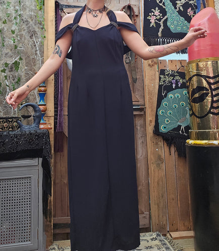 80s Navy Gown