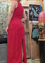 Load image into Gallery viewer, 90s Red Pinafore Dress