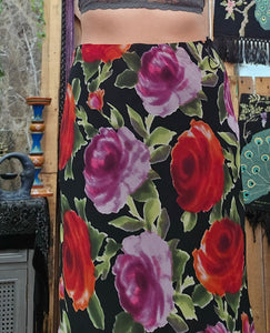 Y2K Rose Midi Skirt