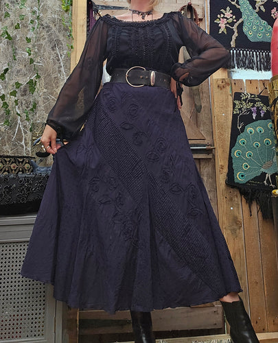 Y2K Navy Whimsigoth Skirt