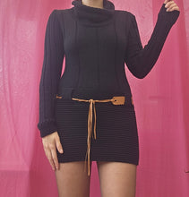 Load image into Gallery viewer, Y2K Cowl Neck Sweater/ Mini Dress