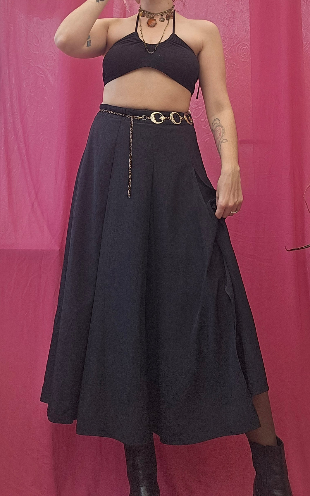 90s Pleated Midi Skirt