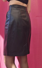 Load image into Gallery viewer, 80s High Waisted Leather Skirt