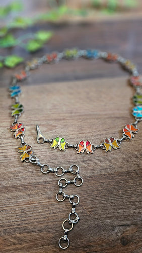 Enamel Butterfly Chain Belt