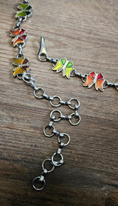 Enamel Butterfly Chain Belt