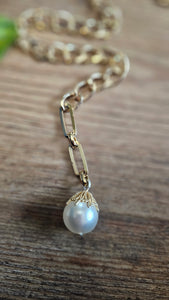 Gold Pearl Chain Belt