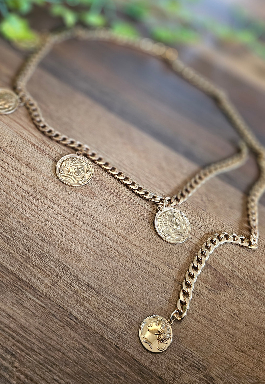 Chunky Coin Chain Belt