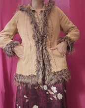 Load image into Gallery viewer, Y2K Hooded Afghan Jacket