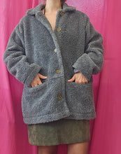 Load image into Gallery viewer, Vintage Grey Teddy Fleece