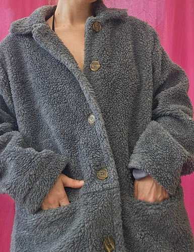 Vintage Grey Teddy Fleece
