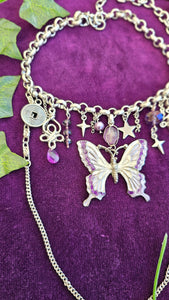 'Purple Butterfly' Treasure Charm Choker