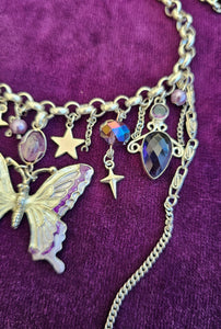 'Purple Butterfly' Treasure Charm Choker