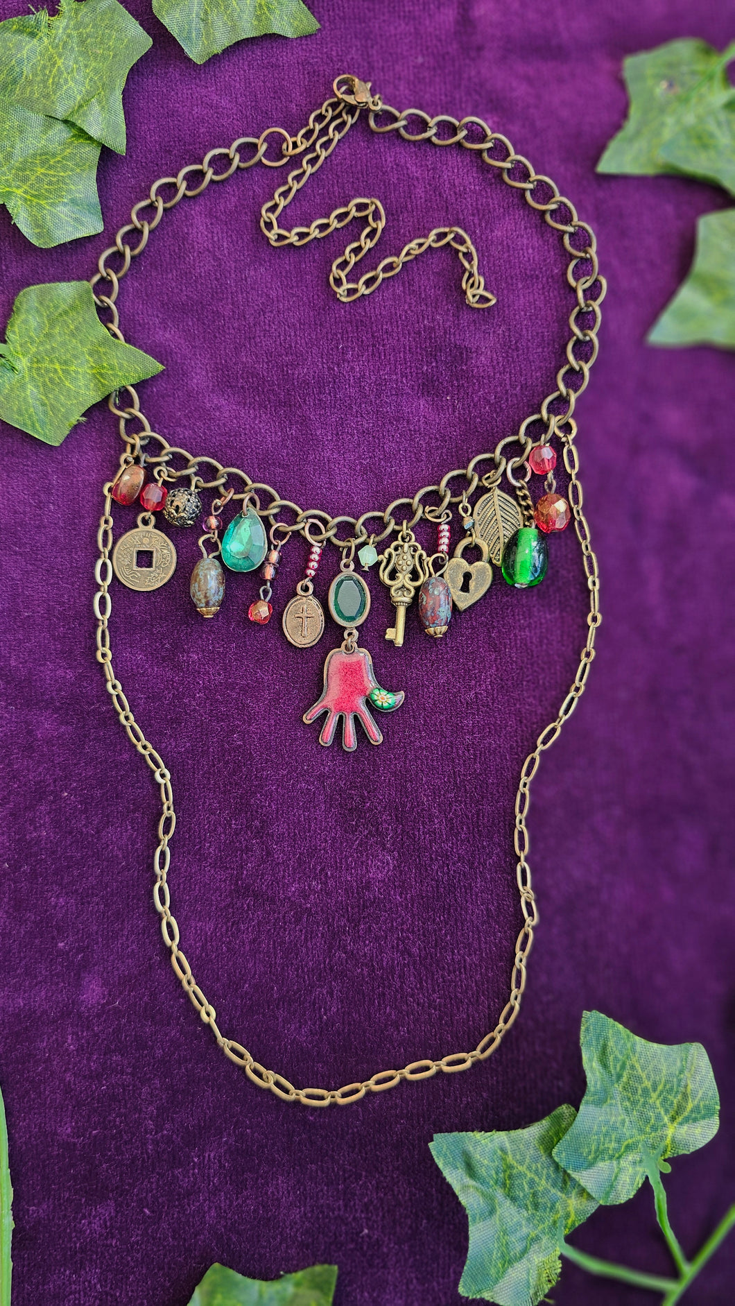 'Helping Hand' Treasure Charm Choker