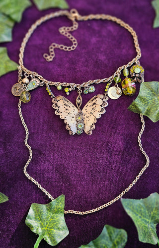 'Garden Butterfly' Treasure Charm Choker
