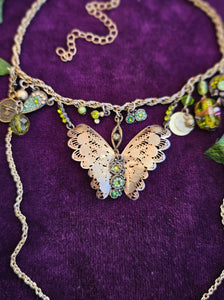 'Garden Butterfly' Treasure Charm Choker